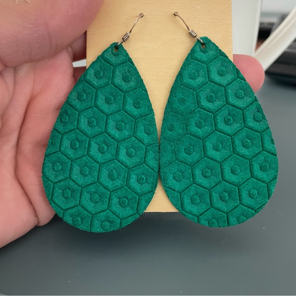 COPY - Nickel & Suede Leather Earrings